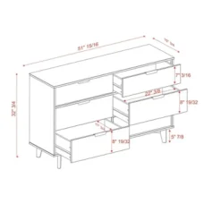 Mid-Century Modern Groove Wood 6 Drawer Dresser - Saracina Home -Cheap Furniture Store GUEST 00517b78 51c3 4bd6 b25d 1b4df6d40b7d