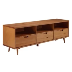 Cara 3 Drawer Mid-Century Modern 3 Drawer TV Stand For TVs Up To 80" - Saracina Home -Cheap Furniture Store GUEST 03065cb2 d563 4f37 956c bc1c12b2c653