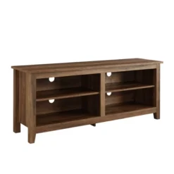 Transitional 4 Cubby Wood Open Storage TV Stand For TVs Up To 65"- Saracina Home -Cheap Furniture Store GUEST 055e3d67 b0c0 466b 95ea 08ad7d4ecdfb