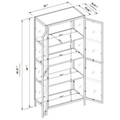 60" Crystal Cove Glass Cabinet Black - Threshold™ Designed With Studio McGee -Cheap Furniture Store GUEST 077c9530 b6e5 4ff2 8a6c 21b25ae09cb5