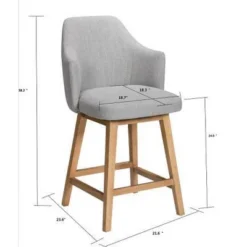 Kinston Swivel Curved Back Upholstered Counter Height Barstool - Threshold™ -Cheap Furniture Store GUEST 0cf41a59 02f8 4482 a305 0046c7165fa6