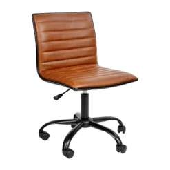 Emma And Oliver Low Back Designer Armless Ribbed Swivel Task Office Chair -Cheap Furniture Store GUEST 0f1228f7 3c23 4f24 aa18 7a856a5b77b7