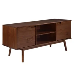 Solid Wood Mid-Century Modern TV Stand For TVs Up To 65" - Saracina Home -Cheap Furniture Store GUEST 124c1f93 b619 426b 85f1 839f07b6bcd7