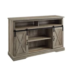 Transitional Sliding Barndoor Highboy TV Stand For TVs Up To 58" - Saracina Home -Cheap Furniture Store GUEST 18d26976 2f57 4c04 a287 c8a5544778c9