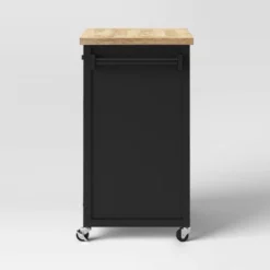 Windham Wood Top Kitchen Cart - Black - Threshold™ -Cheap Furniture Store GUEST 1cdd1e03 5571 4873 a483 1e00574e2a6f