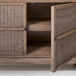 Brandeis Woven TV Stand For TVs Up To 60" Brown - Threshold™ Designed With Studio McGee -Cheap Furniture Store GUEST 207e0e77 d234 4ee8 8261 19fba8aebd36