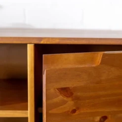 Solid Wood Mid-Century Modern TV Stand For TVs Up To 65" - Saracina Home -Cheap Furniture Store GUEST 24388e01 9630 463f 8a30 f252940cc164