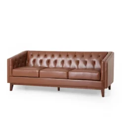 Ovando Contemporary Upholstered 3 Seater Sofa - Christopher Knight Home -Cheap Furniture Store GUEST 2db0012c 979c 4793 ac63 9f8a304a7fdb
