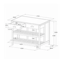 Wood Kitchen Island Table With Storage Black/Natural - Hearth & Hand™ With Magnolia -Cheap Furniture Store GUEST 2fa25cb1 7714 4f9d 981c 1da4f9561601