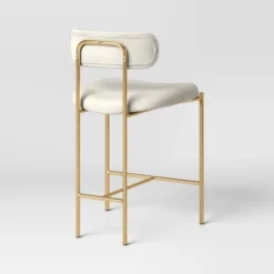 Orion Luxe Backed Counter Height Barstool With Brass Legs Gray Velvet - Threshold™ -Cheap Furniture Store GUEST 33b10d11 4ac6 416d b941 181159cfc112