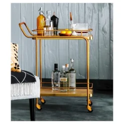 Metal, Wood, And Leather Bar Cart - Gold - Threshold™ 10 Metal, Wood, And Leather Bar Cart - Gold - Threshold™ -Cheap Furniture Store GUEST 3940ea51 5dbd 496d adf0 a33ee04f6d3f