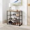 4 Tier Shoe Rack Black Metal With Natural Wood - Brightroom™ -Cheap Furniture Store GUEST 3bdfbf84 9c6c 49cf 9810 7a0a400060fc