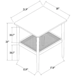 Wood & Cane Square Accent Side Table - Hearth & Hand™ With Magnolia -Cheap Furniture Store GUEST 46b28839 eb42 4b32 a0f7 6d40fd6b5238