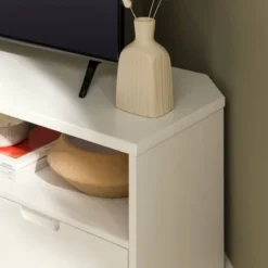 Cara Mid-Century Modern 3 Drawer Corner TV Stand For TVs Up To 58" - Saracina Home -Cheap Furniture Store GUEST 4d460d9d e580 44a2 a814 3c51012cc883