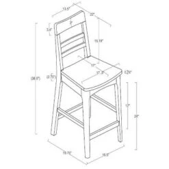2pk Wood Ladder Back Counter Stool - Hearth & Hand™ With Magnolia -Cheap Furniture Store GUEST 501b822c a2fd 461d aa13 130aba448f95