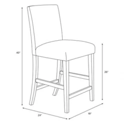 25" Velvet Parsons Counter Height Barstool Wood - Threshold™ -Cheap Furniture Store GUEST 502e98e9 d371 4be1 ac02 195efdc5d03b