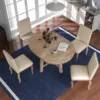 5 PCS Round Wood Extendable Dining Table Set With 4 Upholstered Dining Chairs-ModernLuxe -Cheap Furniture Store GUEST 50344921 a20e 458b 96dc 704135e00643
