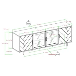Vik Modern Boho 4 Door Herringbone TV Stand For TVs Up To 80" - Saracina Home -Cheap Furniture Store GUEST 52b388c7 9de8 439f b345 685161ddaa8a