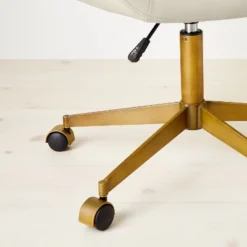 Mahonia Faux Leather Office Chair Cream/Aged Brass - Opalhouse™ Designed With Jungalow™ -Cheap Furniture Store GUEST 54b73936 5a21 4274 b154 b09db58cca94