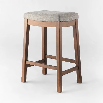 Candor Wood And Upholstered Saddle Counter Height Barstool - Threshold™ 9 Candor Wood And Upholstered Saddle Counter Height Barstool - Threshold™ - Image 7