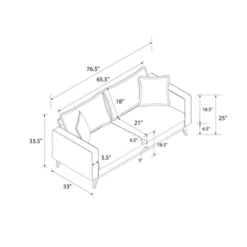 Maryan Pillowback Wood Stretcher Sofa Gray Linen - Room & Joy -Cheap Furniture Store GUEST 5c828eec 5214 445f 81b7 f8b507332f9e