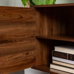 2 Door Mid-Century Modern Wood Storage TV Stand For TVs Up To 80" - Saracina Home -Cheap Furniture Store GUEST 5faba6fd cf5d 430a ac22 16488fc6a4a7