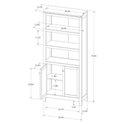 72" Carson 5 Shelf Bookcase With Doors - Threshold™ -Cheap Furniture Store GUEST 5fdf42c1 8555 4b08 bc20 610b4dd9a0ed