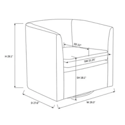 Vernon Upholstered Barrel Swivel Chair Light Brown Velvet - Threshold™ Designed With Studio McGee 13 Vernon Upholstered Barrel Swivel Chair Light Brown Velvet - Threshold™ Designed With Studio McGee -Cheap Furniture Store GUEST 5fe00eaa 81ff 454f b46c 0da142b5764f