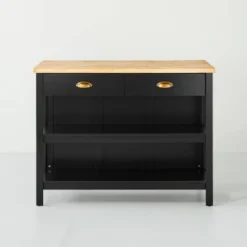 Wood Kitchen Island Table With Storage Black/Natural - Hearth & Hand™ With Magnolia -Cheap Furniture Store GUEST 6382c879 0b37 43b1 96f0 55cc702efbd2