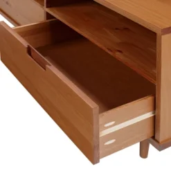 Cara 3 Drawer Mid-Century Modern 3 Drawer TV Stand For TVs Up To 80" - Saracina Home -Cheap Furniture Store GUEST 662f7e9b be57 410f af45 916eec0005e7