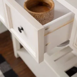 48" Farmhouse Solid Wood 2 Drawer Buffet White - Saracina Home -Cheap Furniture Store GUEST 674b092e 3435 4204 b7cf 49f755d818b1