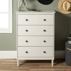 Stiva Classic Mid-Century Modern Vertical 4 Drawer Dresser - Saracina Home -Cheap Furniture Store GUEST 68d4ecb8 3e27 43b1 b59e edd78e340610