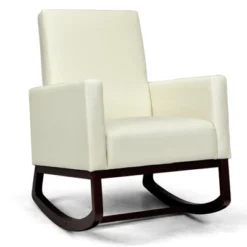 Tangkula 2-in-1 Upholstered Rocking Chair With Wood Leg & Pillow Relax Sofa Chair Light Grey/Beige/Dark Gray -Cheap Furniture Store GUEST 6aa766b6 318c 488e 80b9 438bf20f6fbf