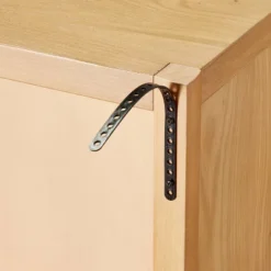 Grooved Wood With Glass 4-Door Sideboard Buffet Cabinet- Natural - Hearth & Hand™ With Magnolia -Cheap Furniture Store GUEST 6eb6489b 6d0f 4fa6 9362 848bab13e01b