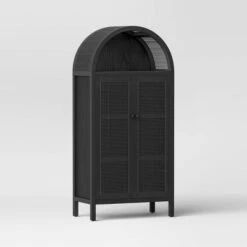 Woven Arched Wood Cabinet - Threshold™ -Cheap Furniture Store GUEST 71d7b8e7 0b8a 4c88 af3c ece9ad48100b