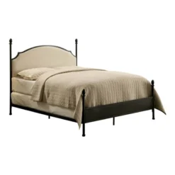 Geraldine Upholstered Headboard Poster Panel Bed Powder Coated Gun Metal - HOMES: Inside + Out -Cheap Furniture Store GUEST 726242f6 c0f2 4911 bbef 9e647e7667d0