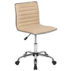 Emma And Oliver Low Back Designer Armless Ribbed Swivel Task Office Chair -Cheap Furniture Store GUEST 759c934d ed70 43b7 b454 ed58984d1c4a