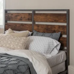 Queen Urban Chic Metal And Wood Plank Bed Brown - Saracina Home -Cheap Furniture Store GUEST 78298f79 4b56 4b36 9286 ecf432a2b0f1