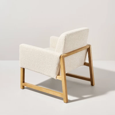 Boucle Upholstered Accent Arm Chair - Cream - Hearth & Hand™ With Magnolia 5 Boucle Upholstered Accent Arm Chair - Cream - Hearth & Hand™ With Magnolia - Image 3