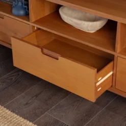 Cara 3 Drawer Mid-Century Modern 3 Drawer TV Stand For TVs Up To 80" - Saracina Home -Cheap Furniture Store GUEST 8201f05f 5099 4fe4 a629 d34231b717fb