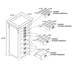Delia Jewelry Armoire Brown - Powell Company -Cheap Furniture Store GUEST 83671e5f f20a 4898 93ee 3b153b1c74be