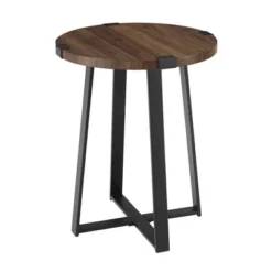 Wrightson Urban Industrial Faux Wrap Leg Round Side Table - Saracina Home -Cheap Furniture Store GUEST 85175990 d6ce 4a98 b921 b0ae1f64a193