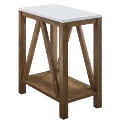 Taylen A Frame Farmhouse Open Storage Side Table - Saracina Home -Cheap Furniture Store GUEST 8a56e050 18a3 4e19 8714 e5ed52064b38