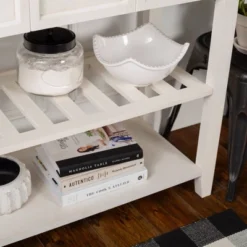 48" Farmhouse Solid Wood 2 Drawer Buffet White - Saracina Home -Cheap Furniture Store GUEST 8c4baee3 ef46 4d60 ac05 142675e3d3e9