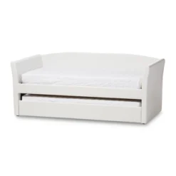 Twin Camino Modern And Contemporary Faux Leather Upholstered Daybed With Guest Trundle Bed - Baxton Studio -Cheap Furniture Store GUEST 8c50bd10 39aa 4377 8172 b3bffc60c94e