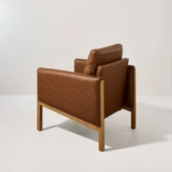 Faux Leather Upholstered Accent Arm Chair - Cognac - Hearth & Hand™ With Magnolia -Cheap Furniture Store GUEST 8dd6e260 8922 4383 a370 058b5ae59a93