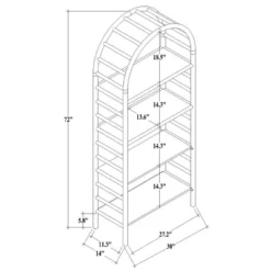 72" Holladay Curved Wooden Bookcase - Threshold™ Designed With Studio McGee -Cheap Furniture Store GUEST 907a020b f8bd 48ff ad78 2332a2c16f0a