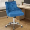 Tangkula Velvet Desk Chair Upholstered 360°Swivel Height Adjustable Rolling Office Chair For Office Bedroom Living Room -Cheap Furniture Store GUEST 93047096 0265 4841 9fc5 306c7c136579