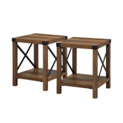 Set Of 2 Sophie Rustic Farmhouse X Frame Side Tables - Saracina Home -Cheap Furniture Store GUEST 94f15c68 b382 4925 90f4 ac7532c4c41e