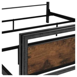 Queen Urban Chic Metal And Wood Plank Bed Brown - Saracina Home -Cheap Furniture Store GUEST 96ec04c6 8825 401d a458 94fb7b509933